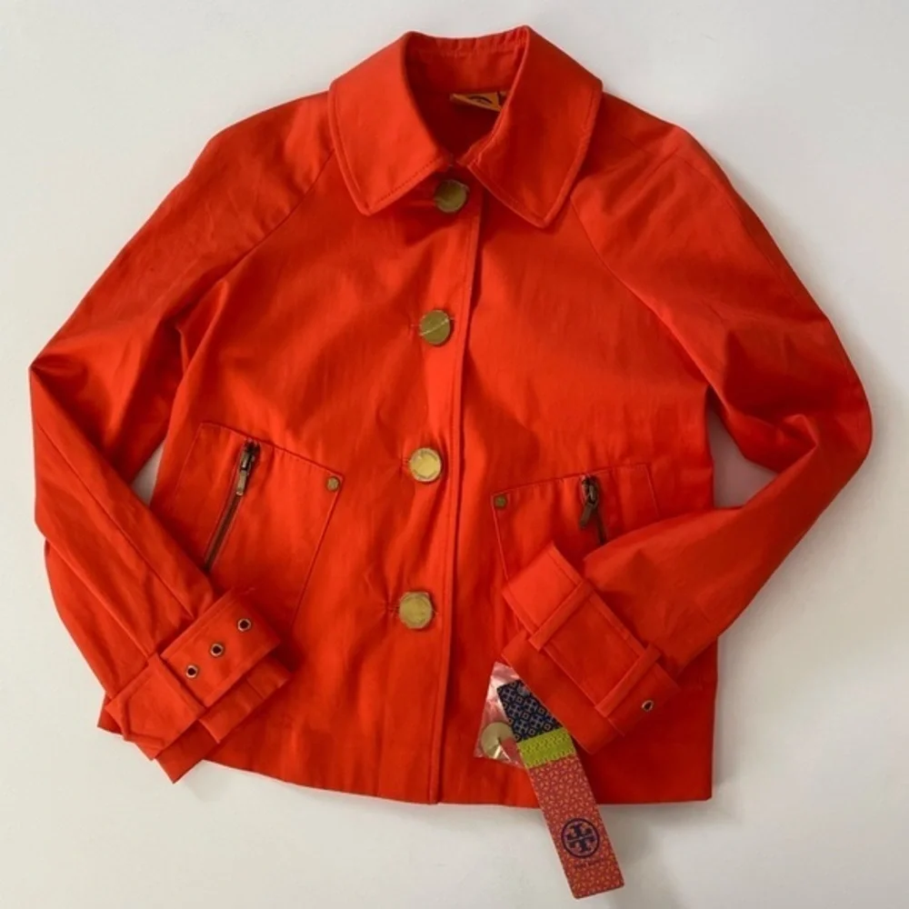 Tory Burch Curtis jacket in Poppy, Sz. 0